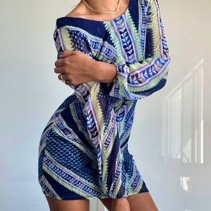 Fire Los Angeles Used Mini pattern cocktail dress